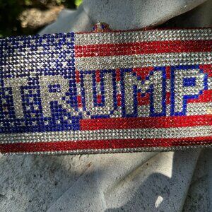 ✨ Limited Edition Rhinestone TRUMP Clutch Bag ✨ Price: $250 – FREE Shipping!